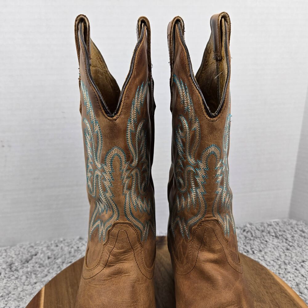 Nocona Boots Womens 10B Bluebonnet Old West Tan Casual Western Fashion Cowgirl - Picture 11 of 16